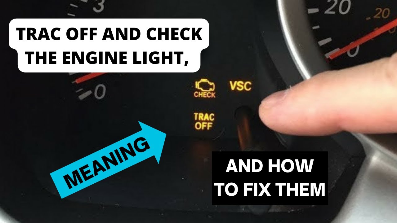 2012 toyota sienna check engine and trac off light