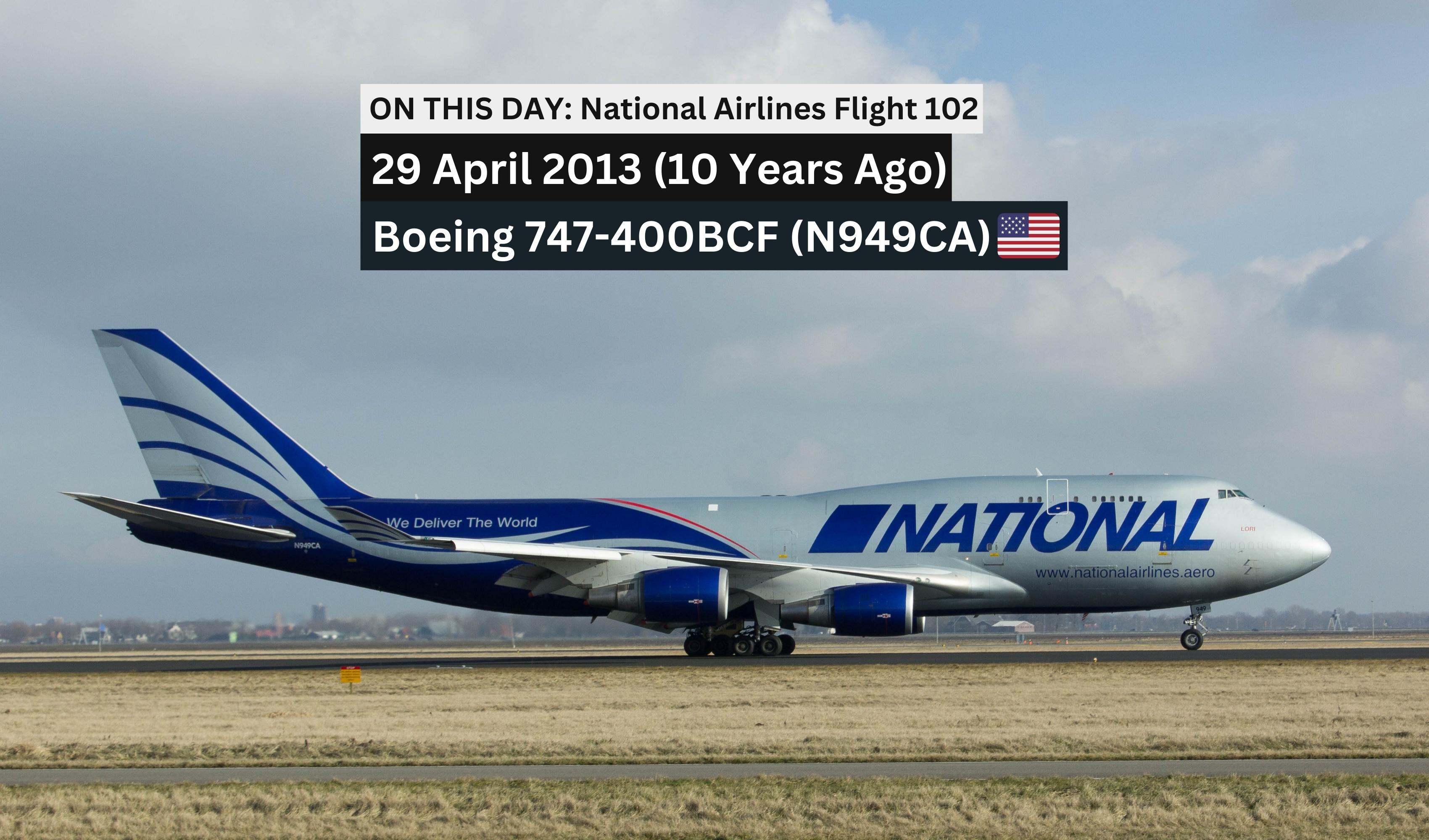 2013 national airlines flight 102