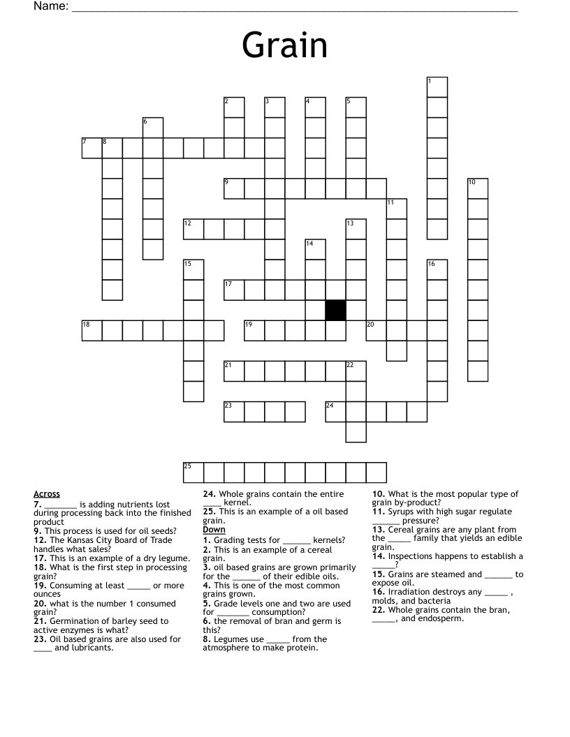 grain thats ground crossword