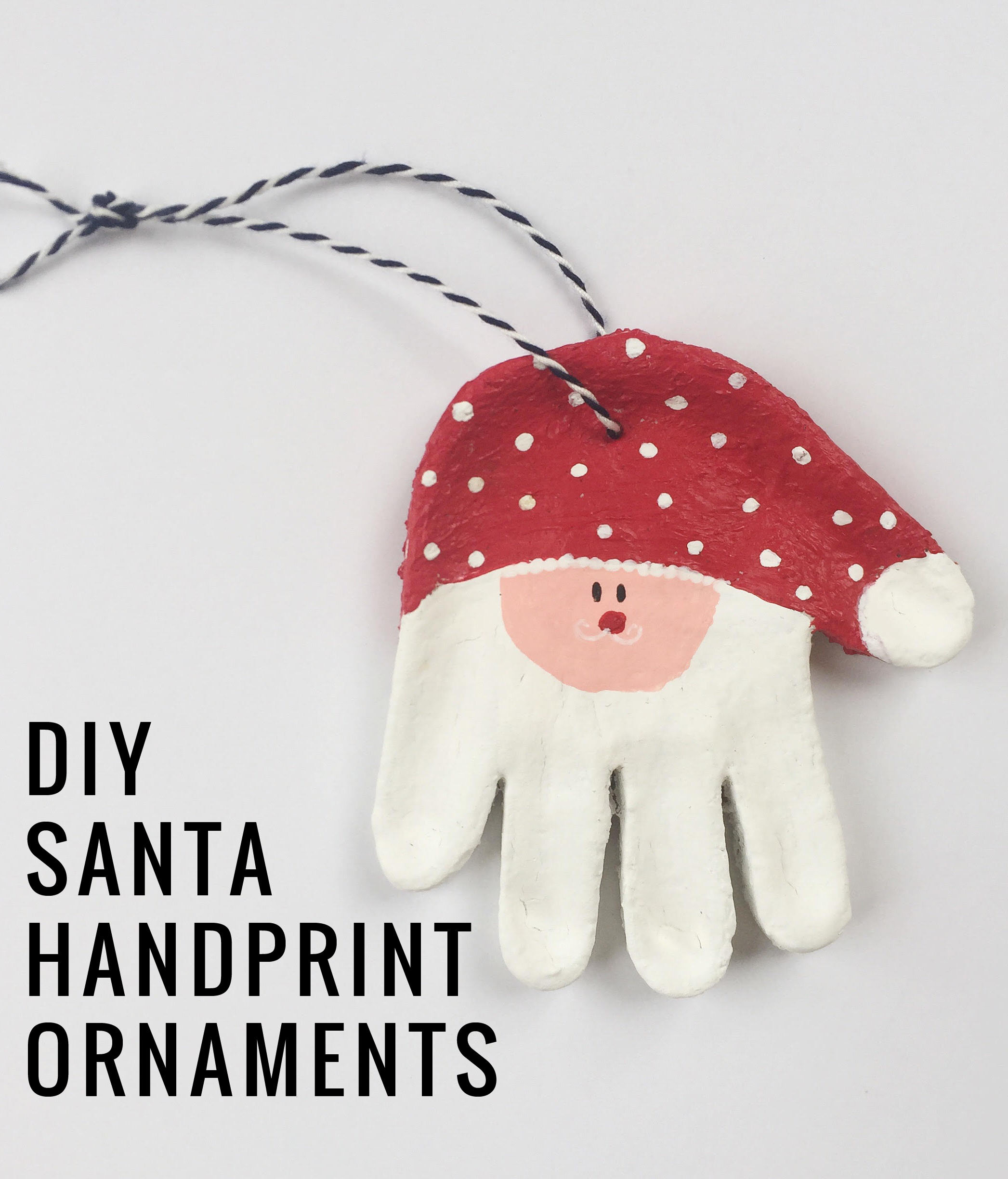 santa claus salt dough ornaments