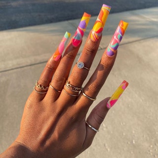 very long acrylic nails