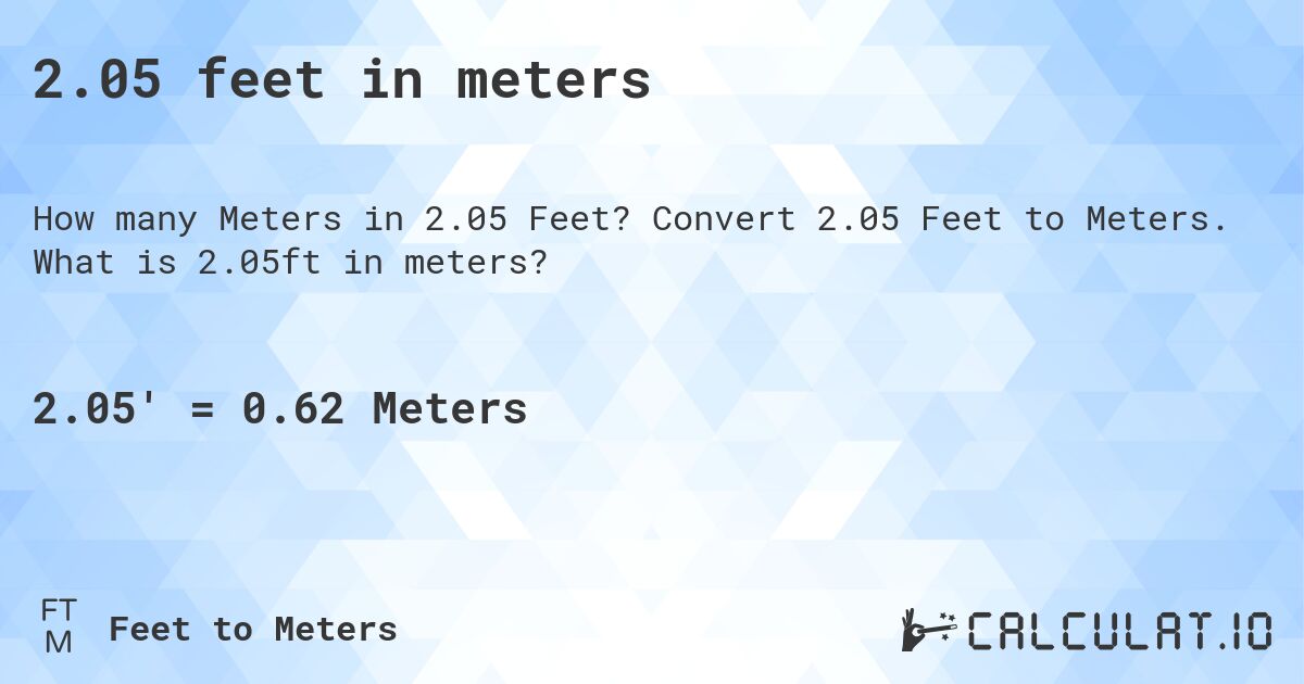 2.05 meters to feet