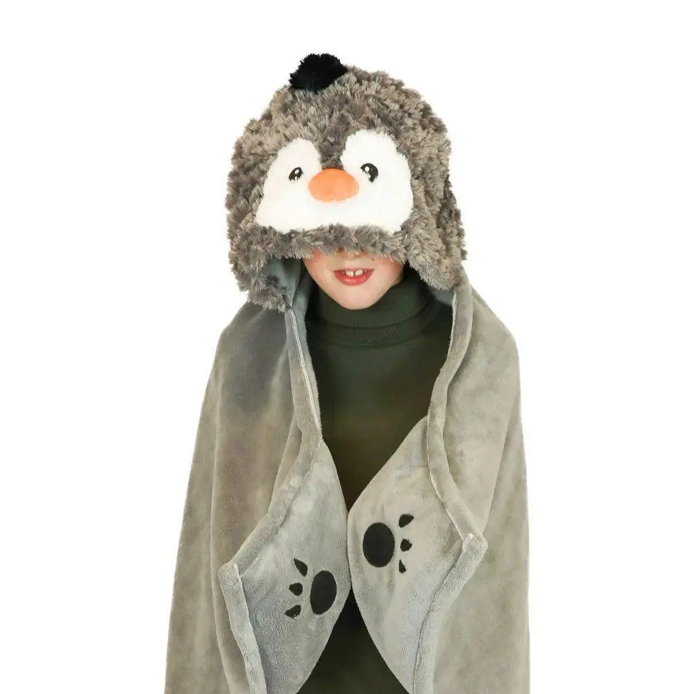 penguin hooded blanket