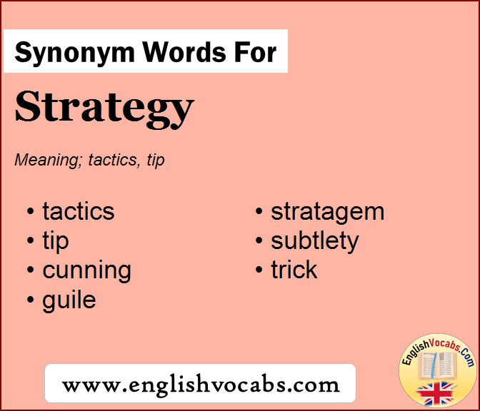 synonyms for strategies