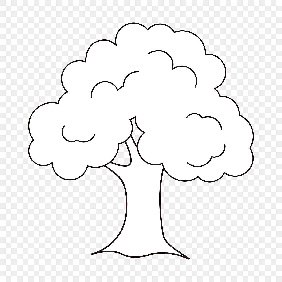 tree clip art black and white