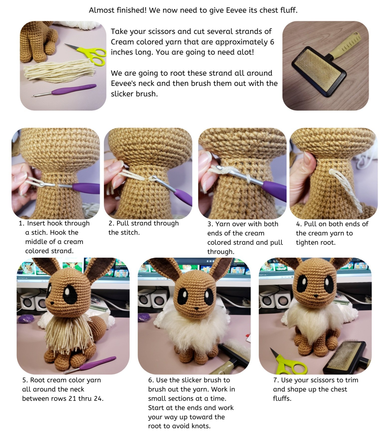 eevee amigurumi free pattern