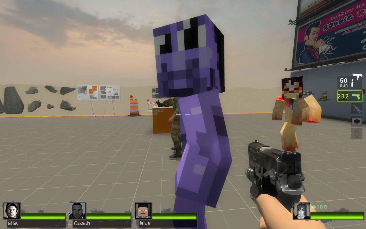 left 4 dead minecraft skin