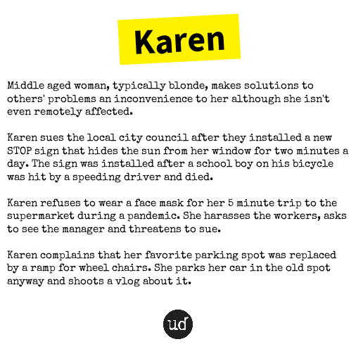 what is the male version of karen urban dictionary