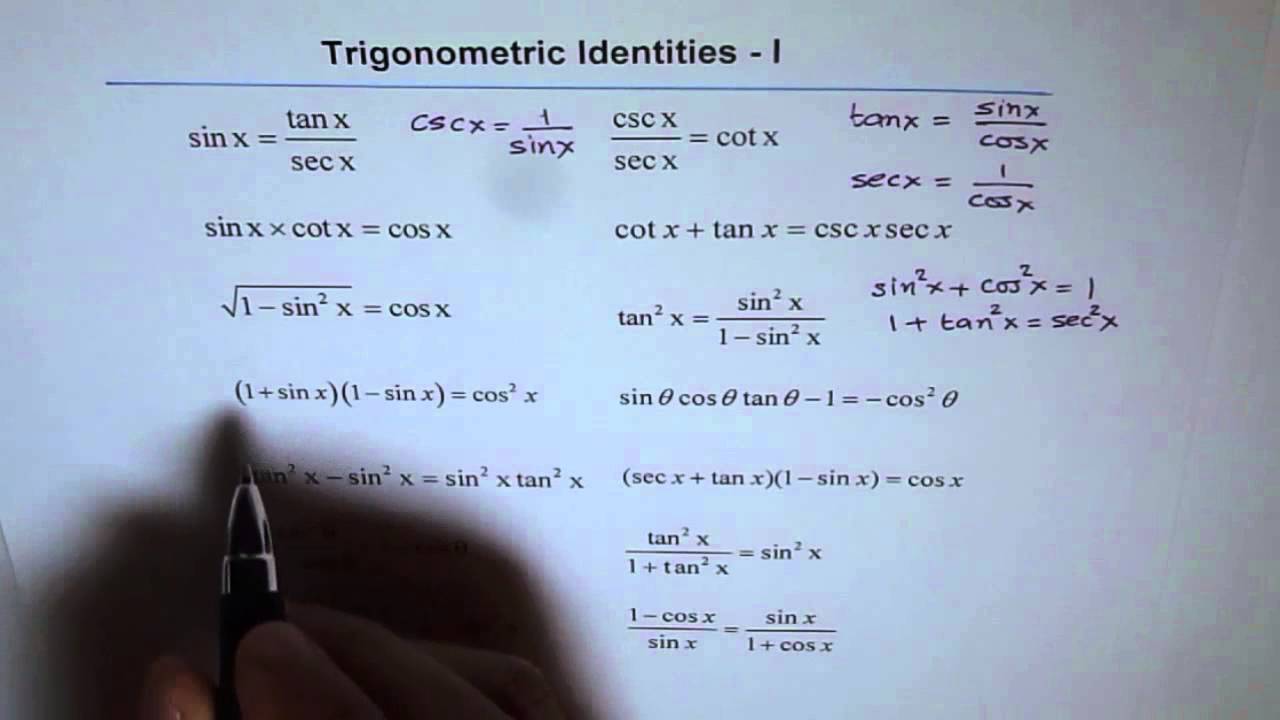 trigonometric identities worksheet answers