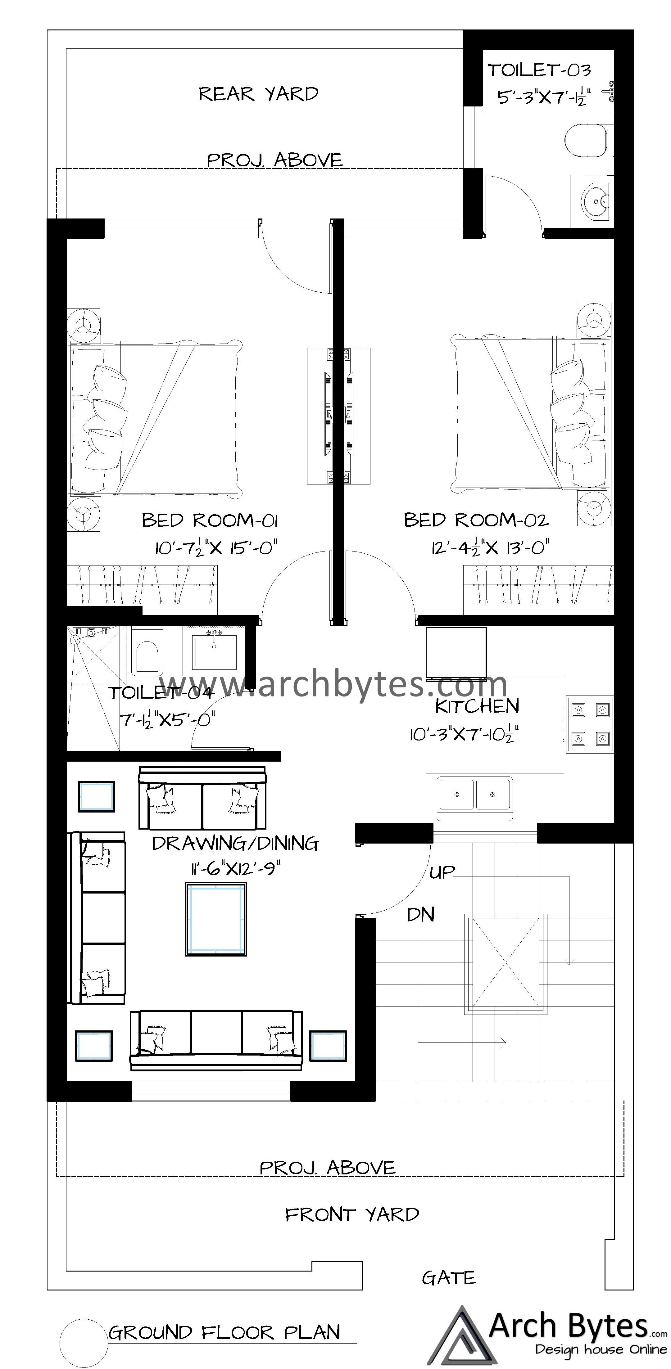 22 x 50 house plans