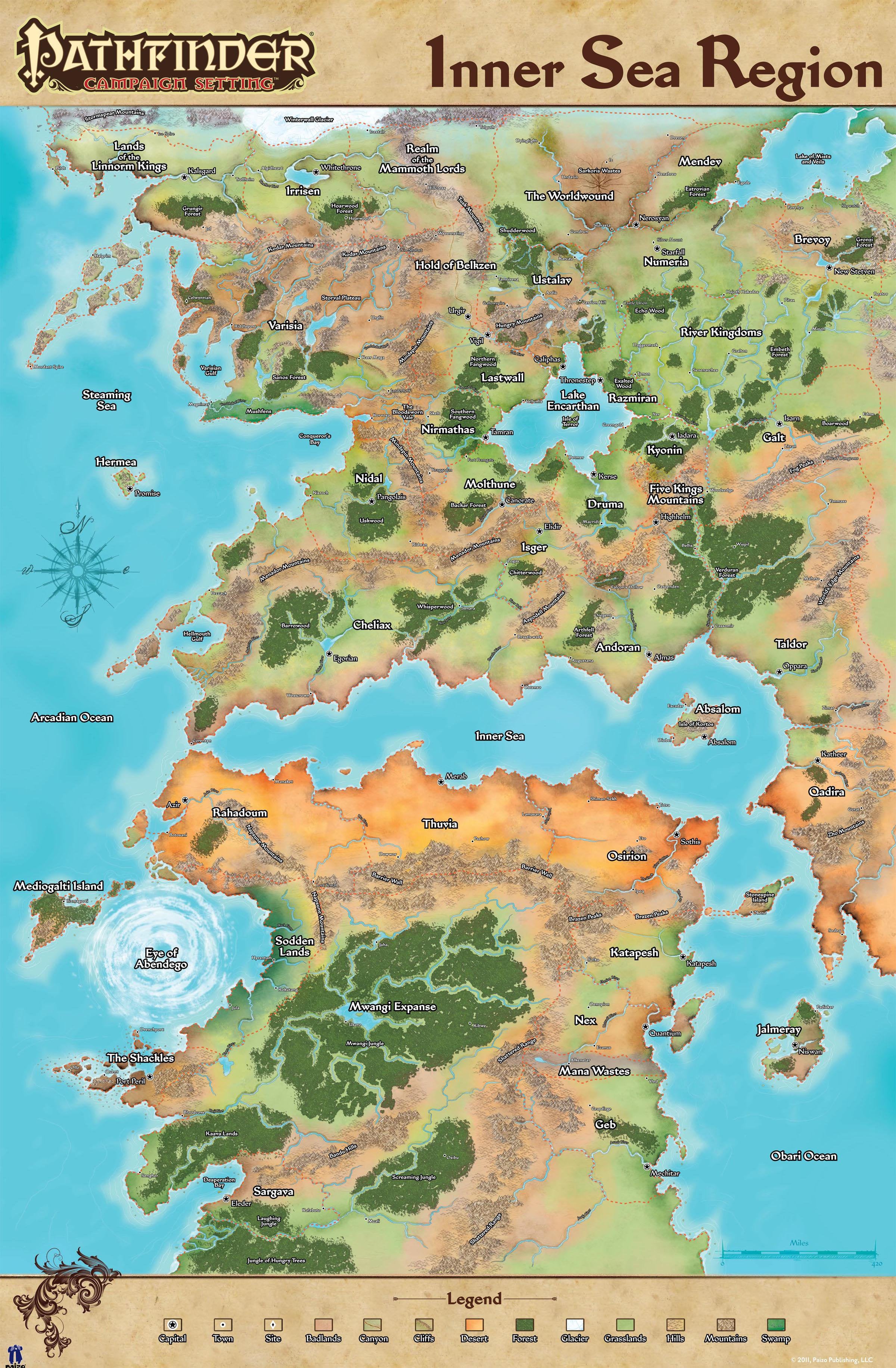 golarion map pathfinder