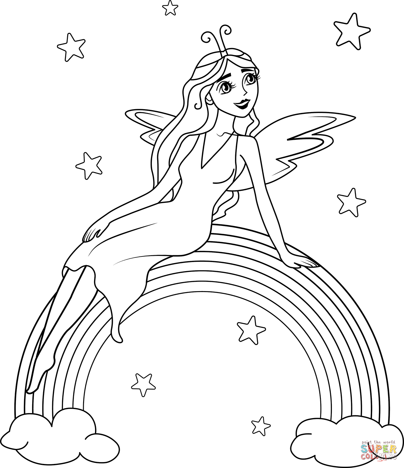 fairy colouring pages printable