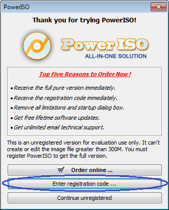 poweriso registration code