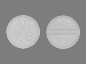 white round pill u 168