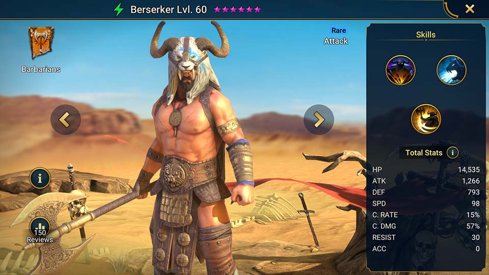 berserker build raid shadow legends