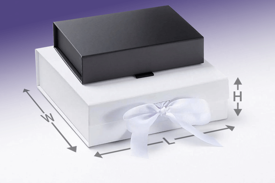 white gift boxes spotlight