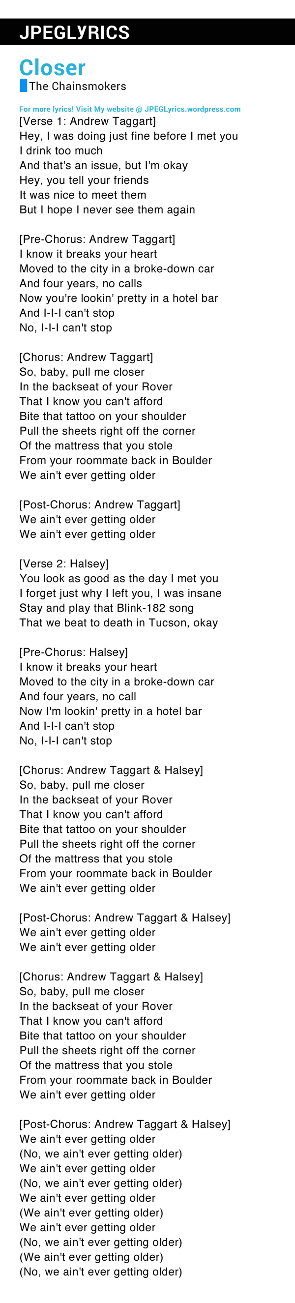 closer lyrics