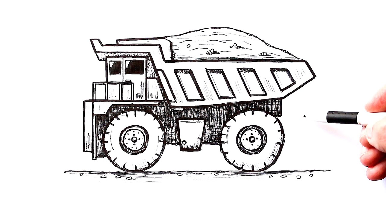 dump truck drawing