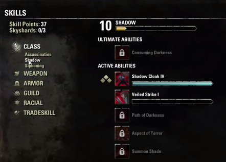 eso online skills