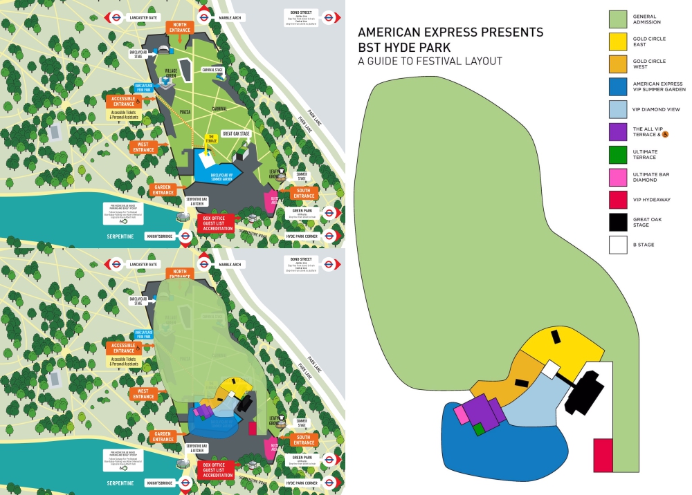 bst hyde park entrance map