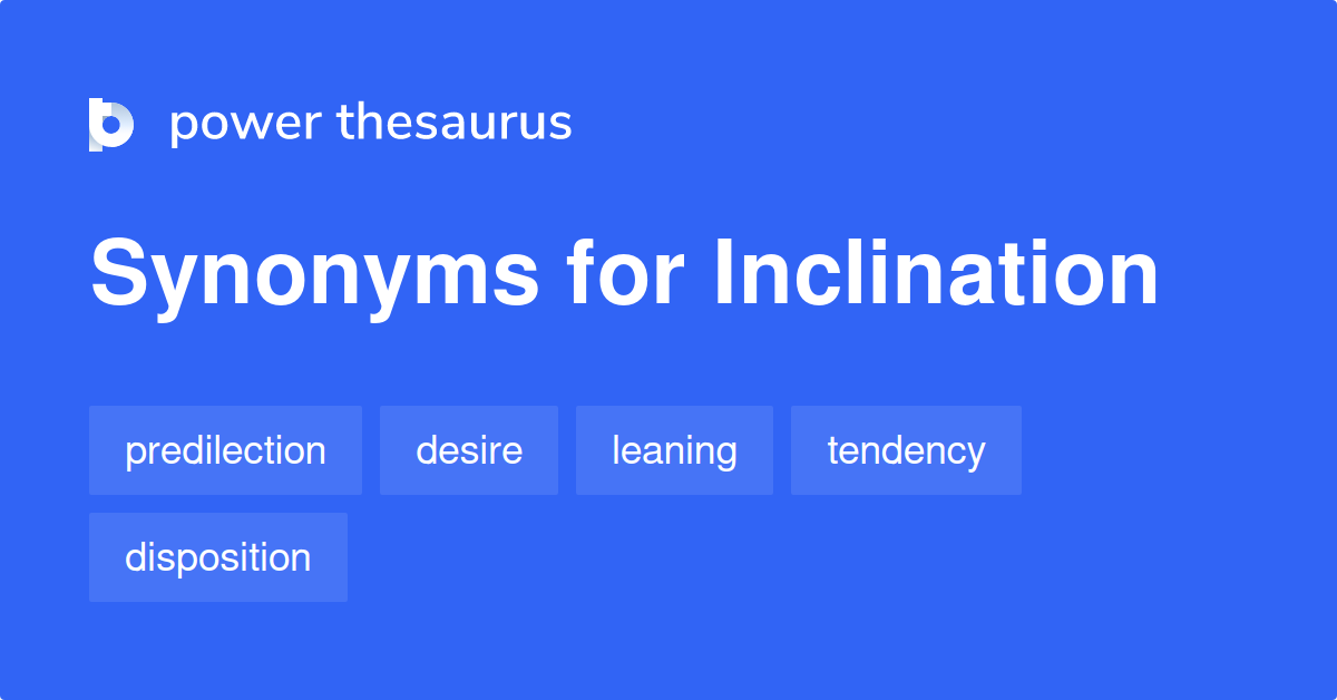 inclined thesaurus