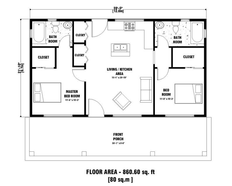 2 bedroom 2 bath floor plans