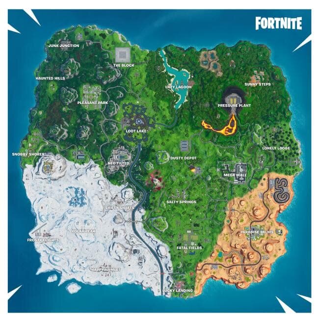 map fortnite battle royale