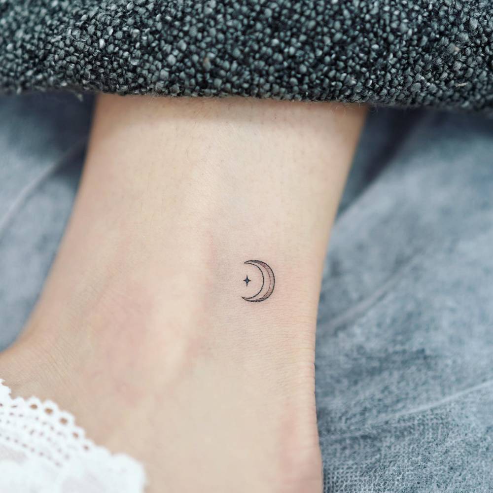 moon and star tattoo