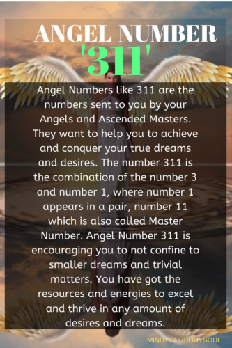 311 angel number spiritual meaning