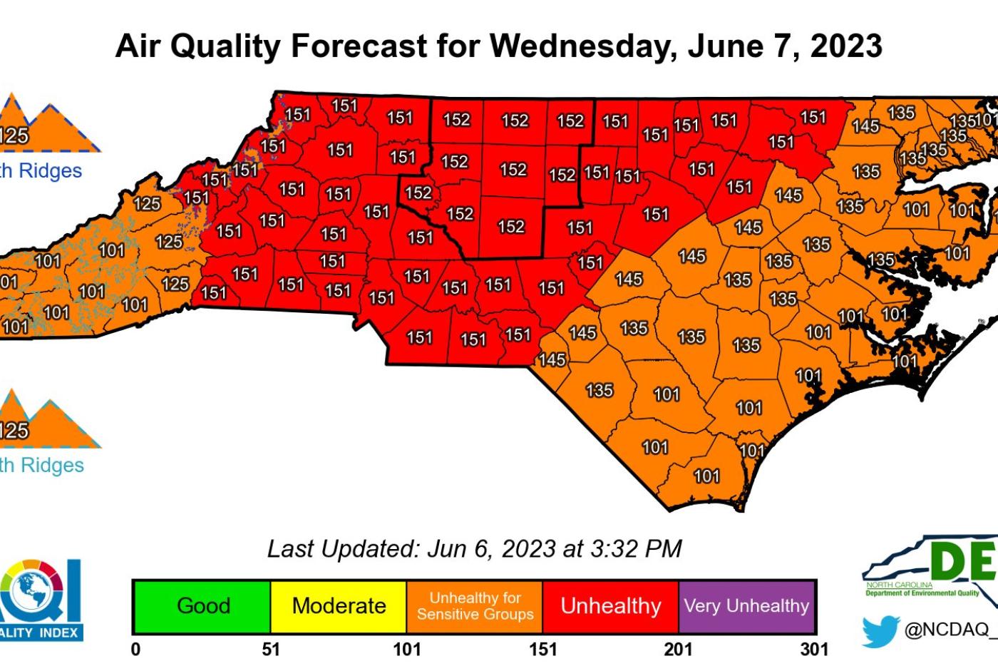 air quality in north carolina today