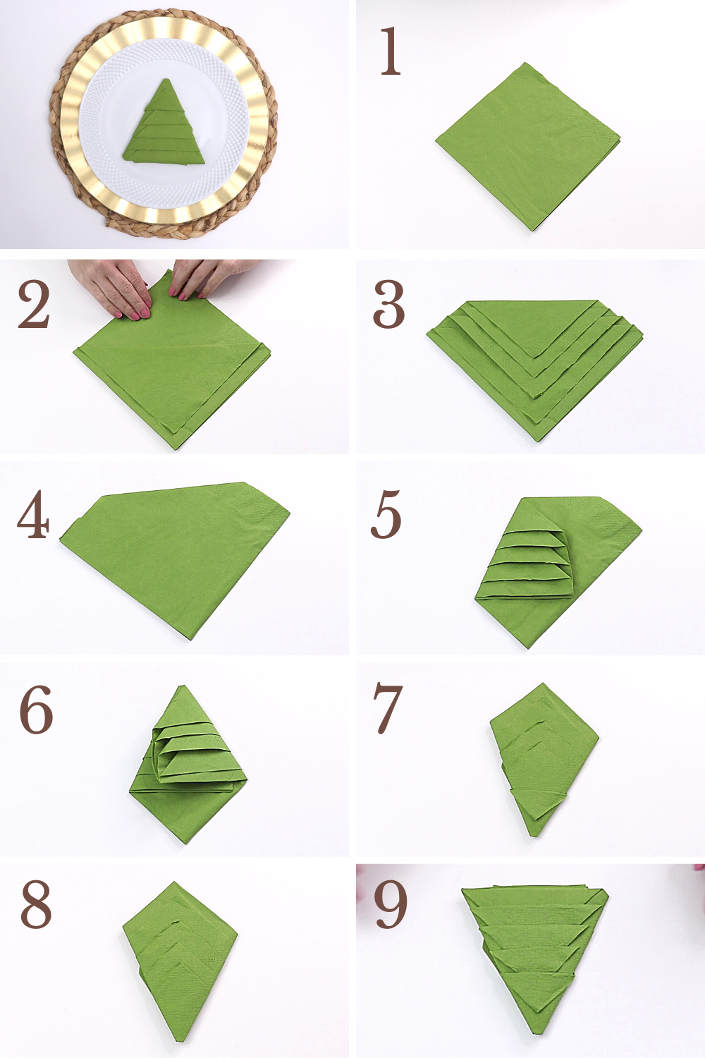 xmas paper napkin folding