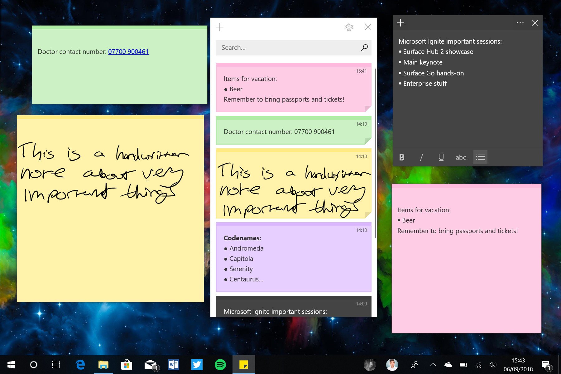 microsoft sticky notes