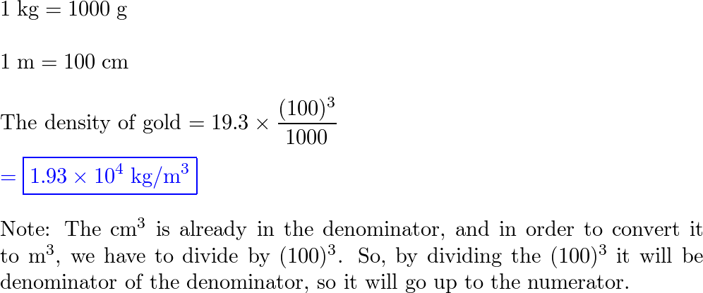 density of gold in g cm3