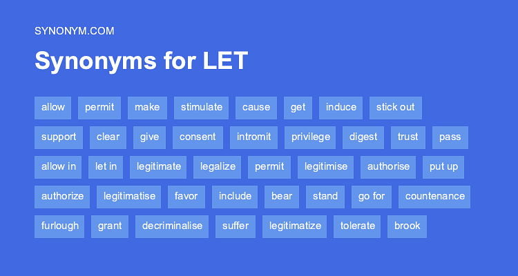 let go thesaurus