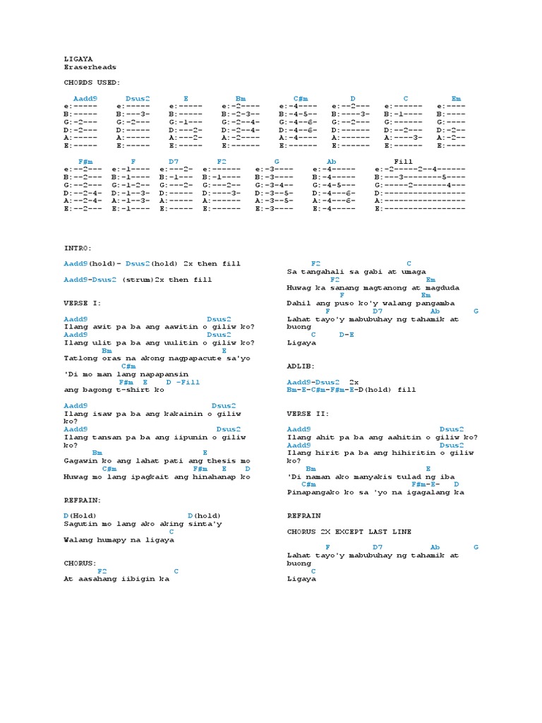 ligaya chords