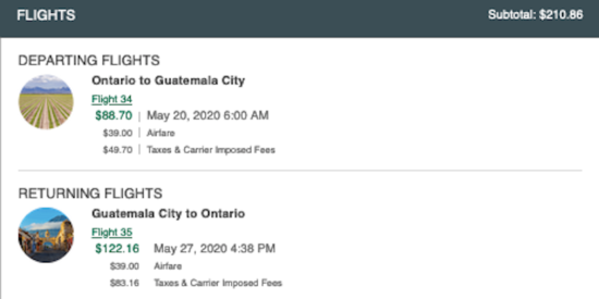 airfare to guatemala