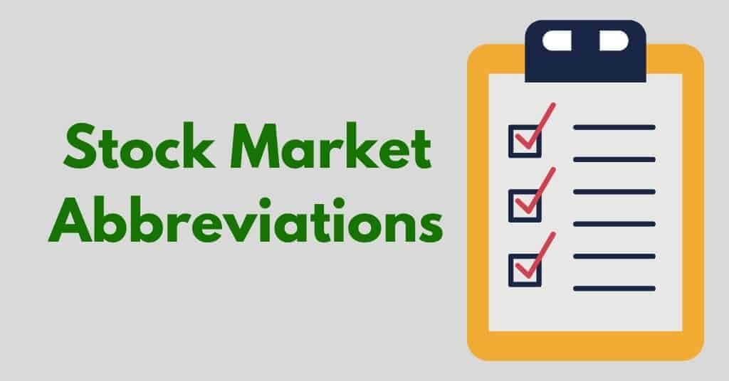 stock trading abbreviations