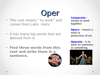 oper root word
