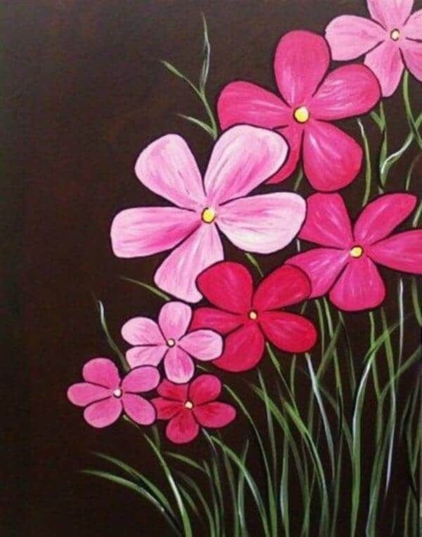 simple easy flower painting