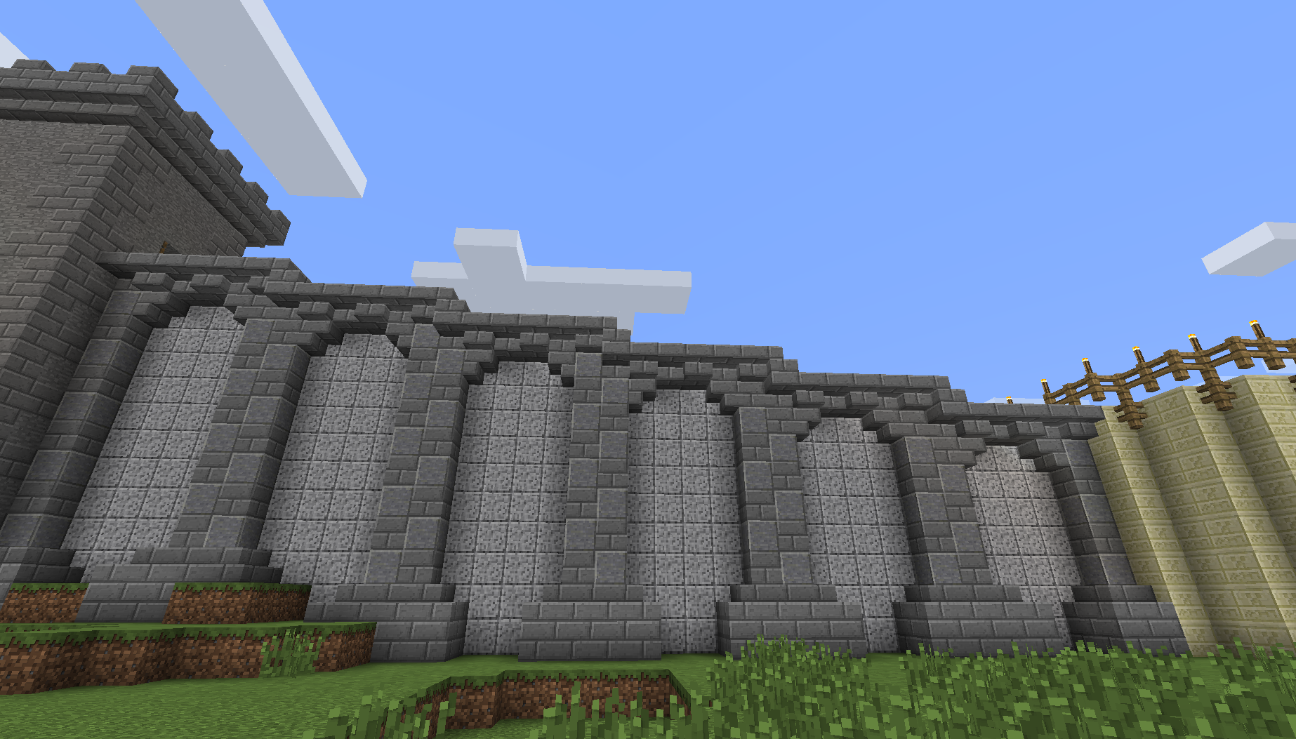 minecraft castle walls