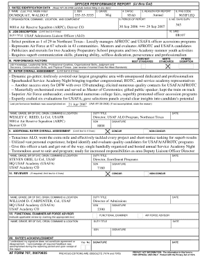 air force opb examples