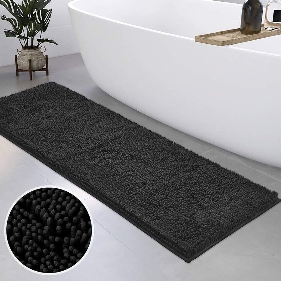 black bath runner