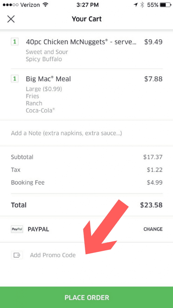 uber eats voucher codes