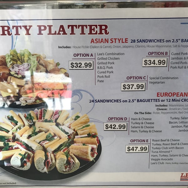 lees sandwiches party tray prices