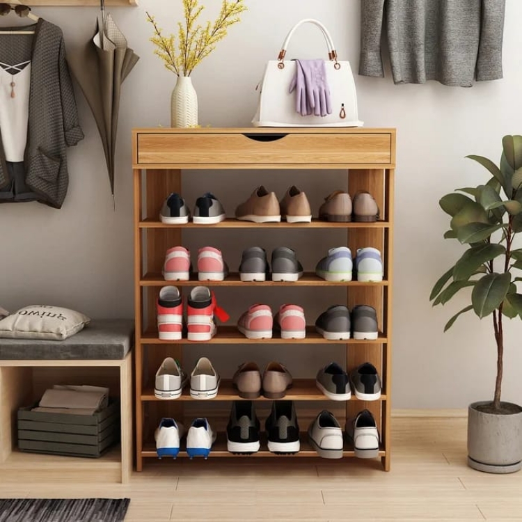 wood shoe rack