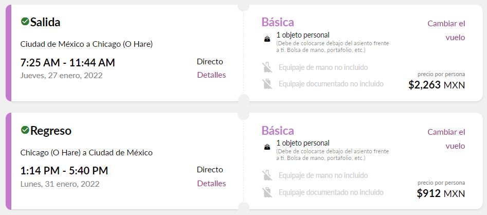 vuelos de ciudad de mexico a chicago