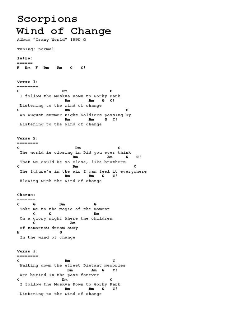 lagu scorpion wind of change