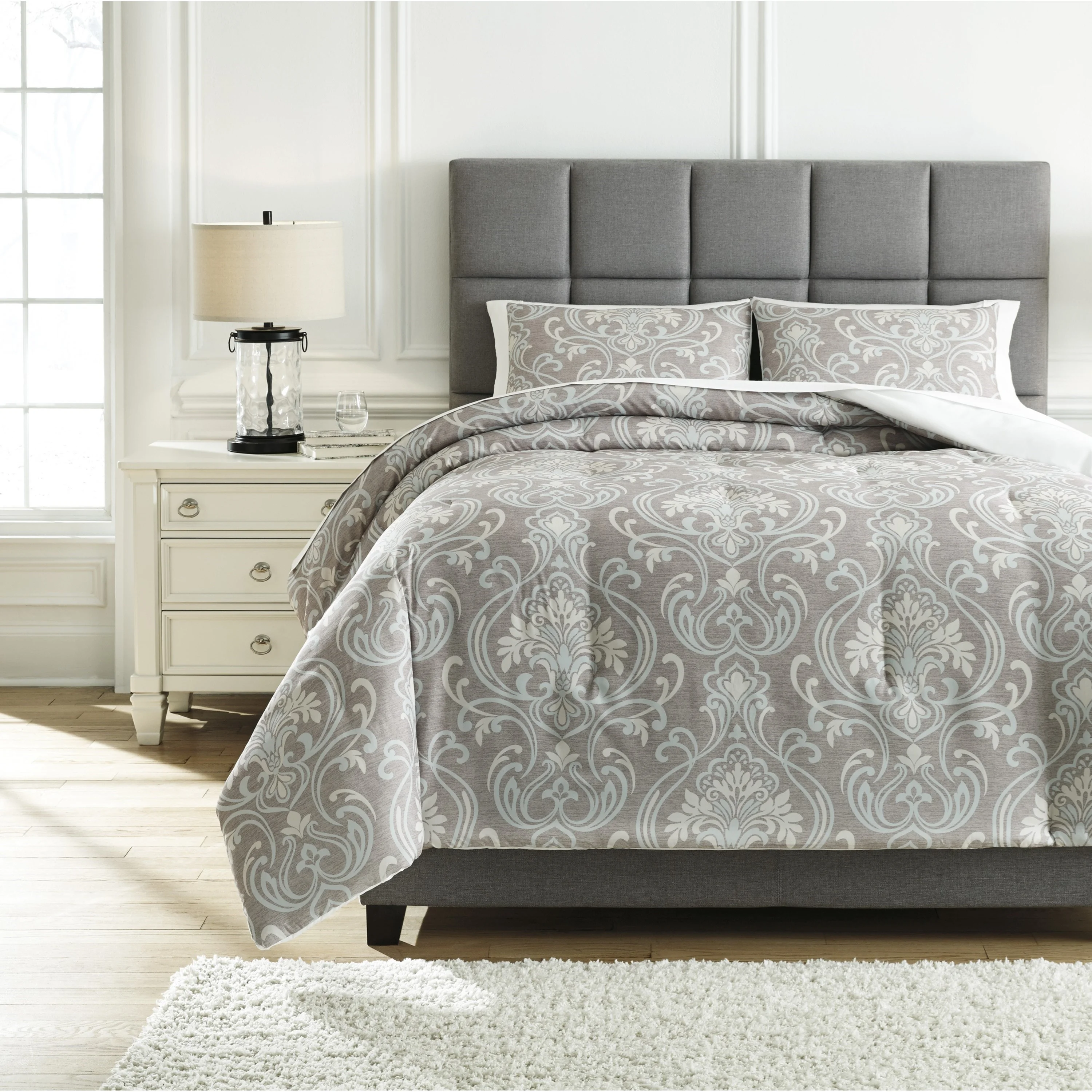 grey bedroom comforter set