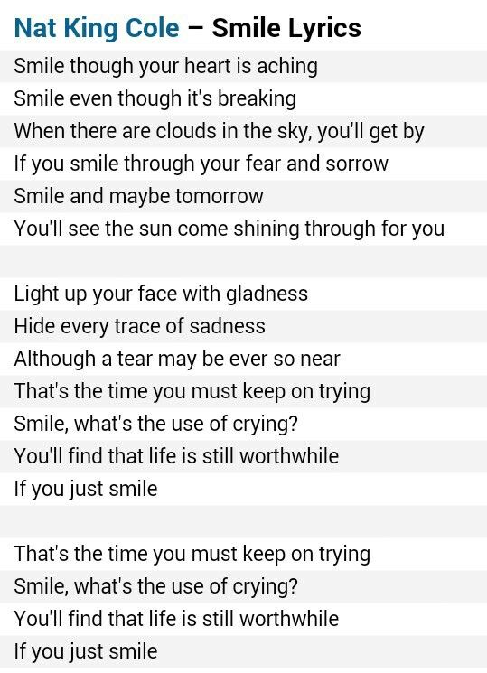 smile lyrics