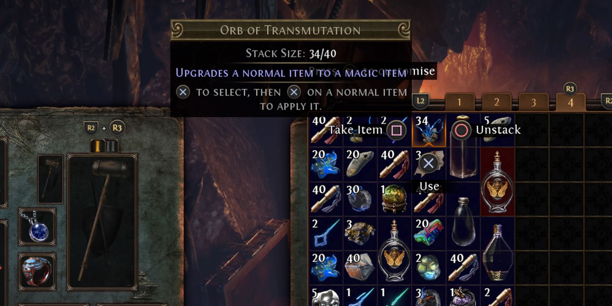 path of exile orb of transmutation